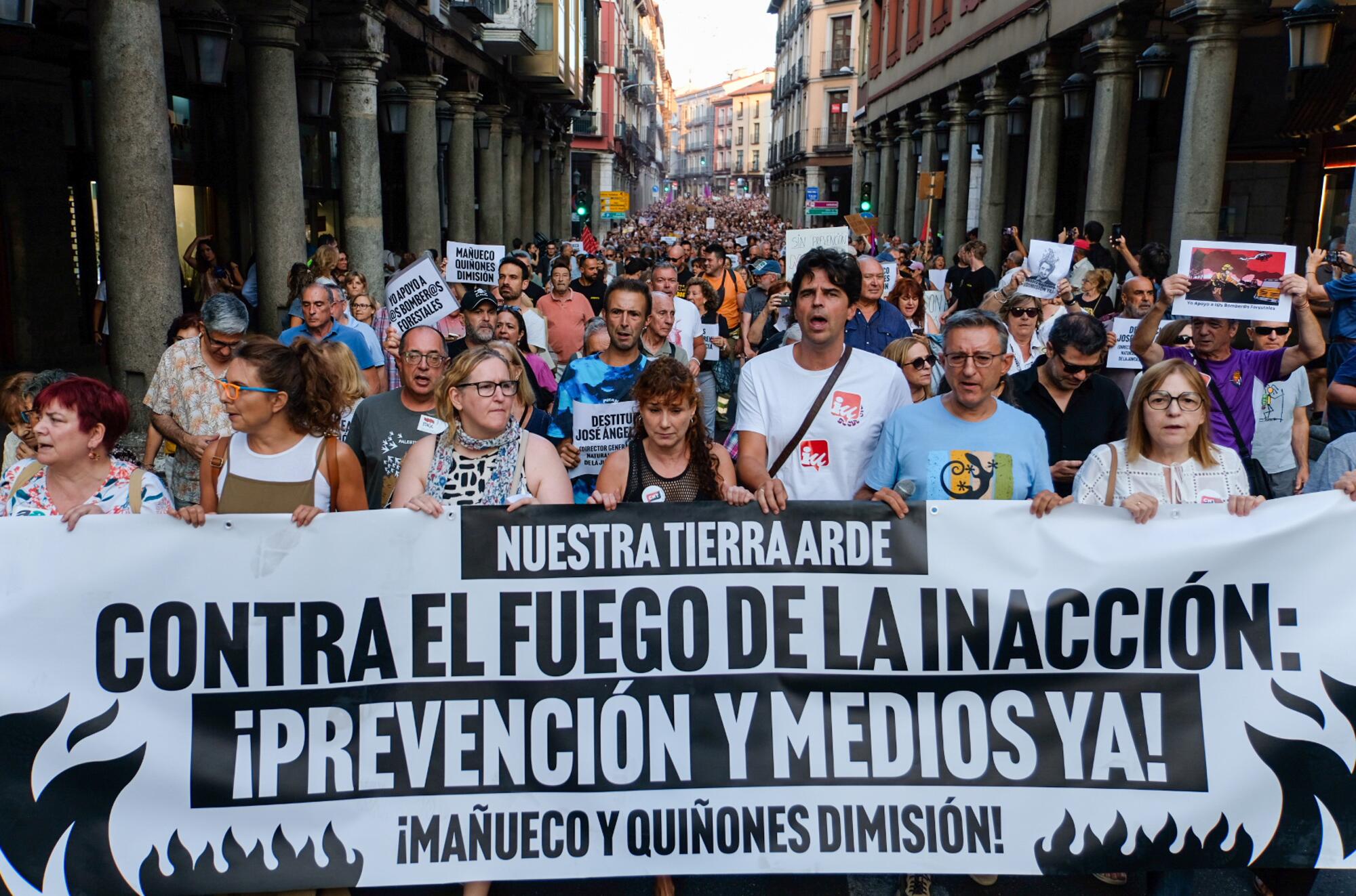 Manifestación Valladolid 20 de agosto Incendios -1